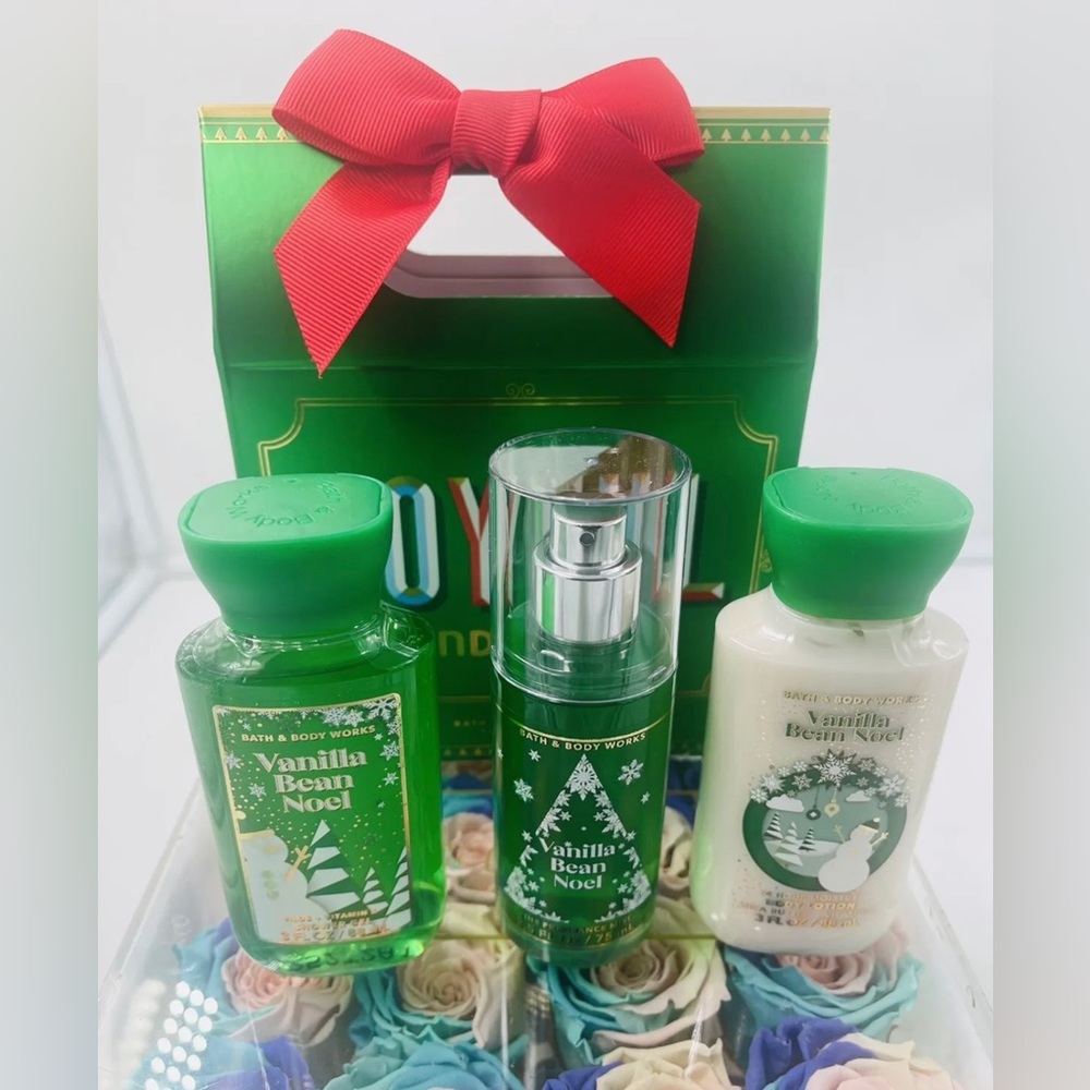 Bath & Body works Vanilla Bean Noel Gift SET 3 pieces